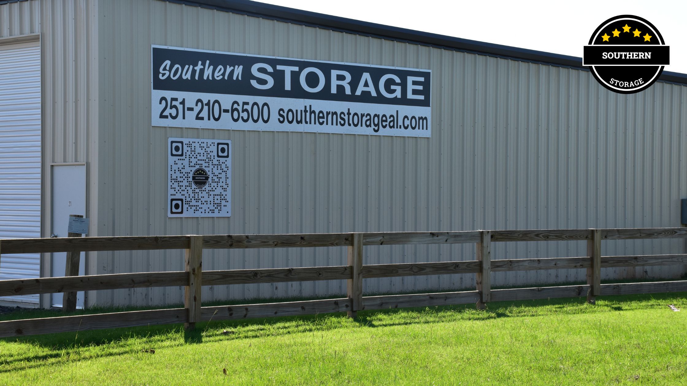 Southern Storage building with company signage in Fairhope, Alabama
